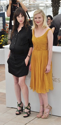 Charlotte Gainsbourg and Kirsten Dunst at Cannes
